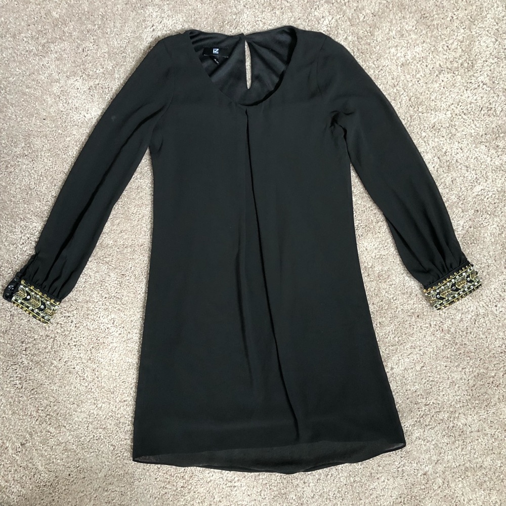 NEW Black Long Sleeves Sequins Party Dress XSMALL